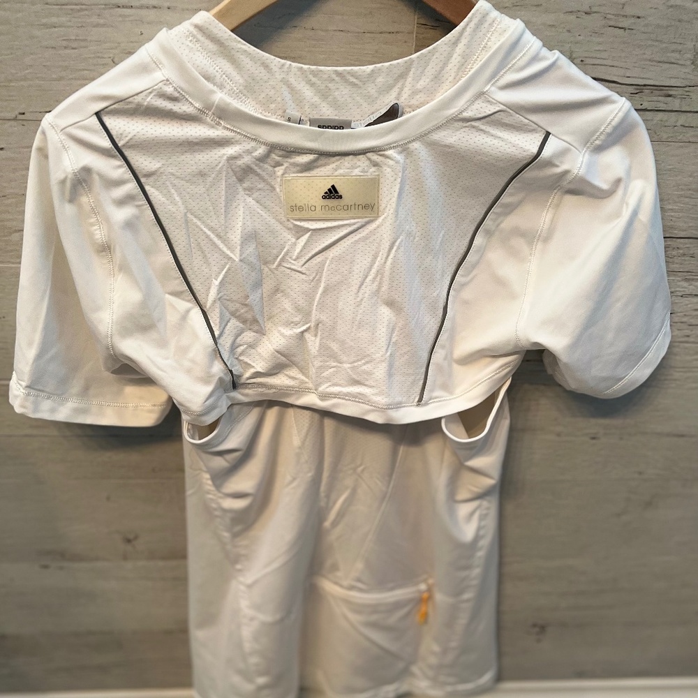 Adidas Stella McCartney White Ladies Active Tank with Shrug